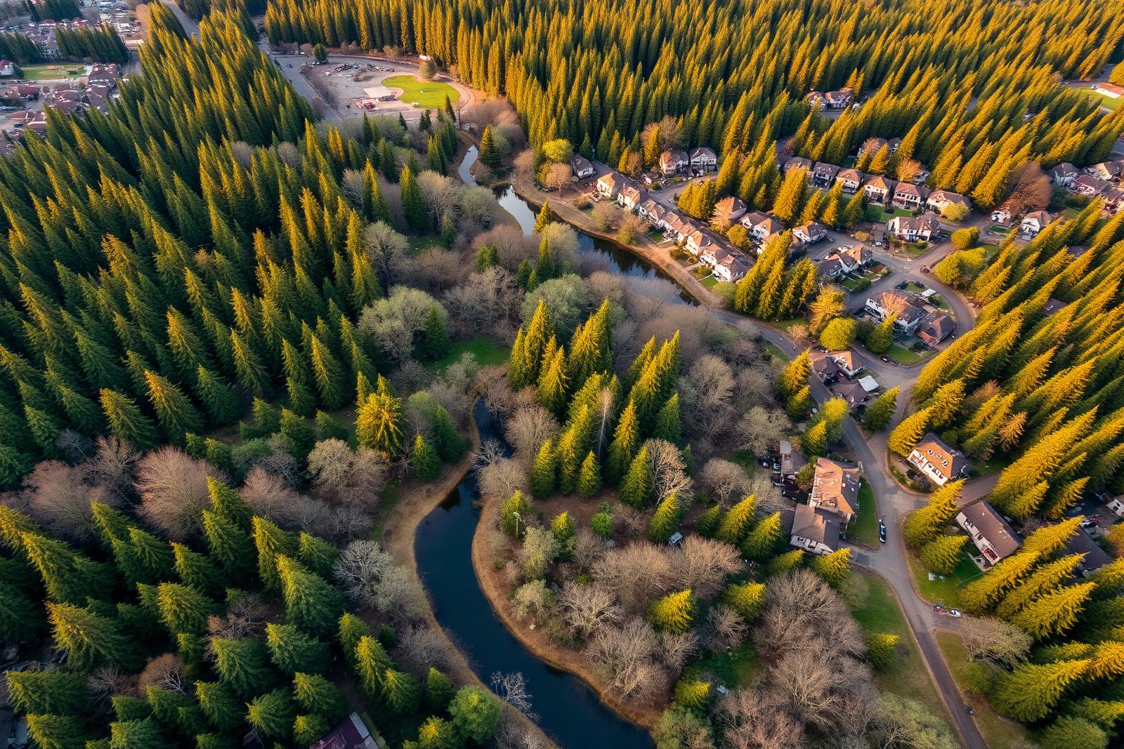 Aerial view of the Claggett Creek area